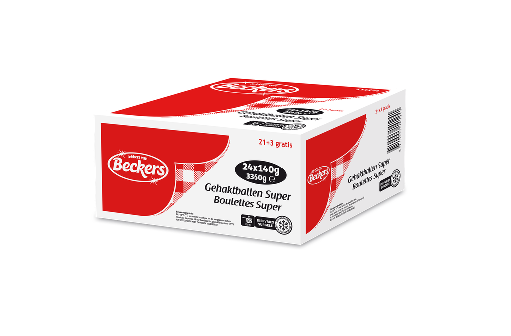 Gehaktbal Super Beckers 24 (21 + 3) x 140 gr