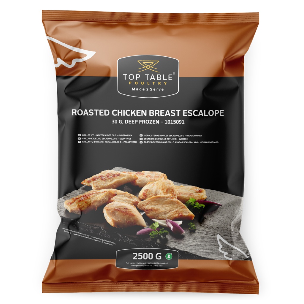 1015091 Chicken Filet Rôti Escallops Top Table 2,5 kg
