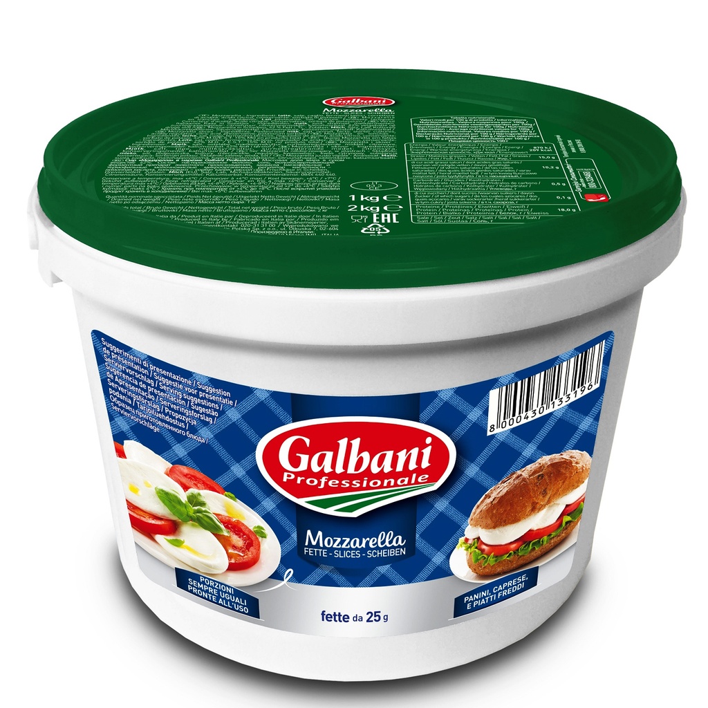 Mozzarella Schijfjes Galbani 40 x 25 gr