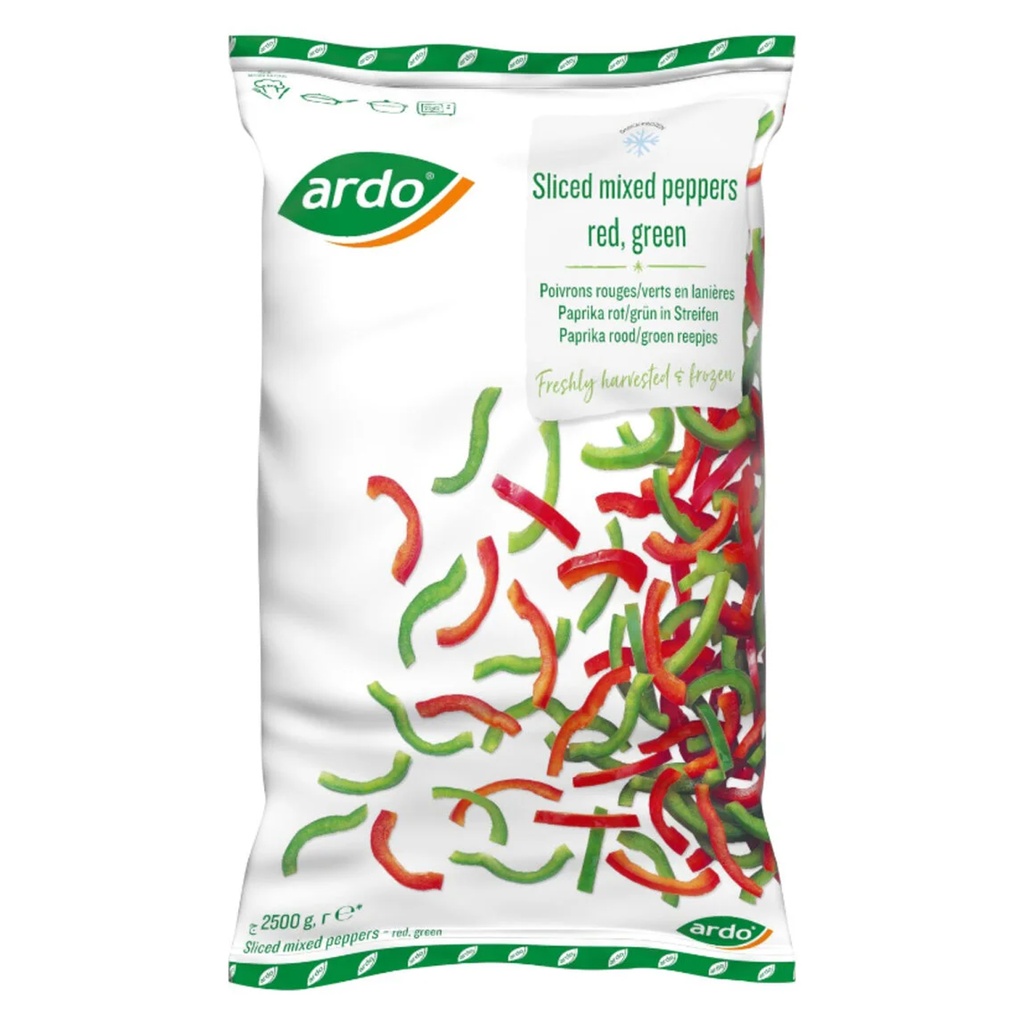 Paprika Reepjes Rood Groen Ardo 2,5 kg