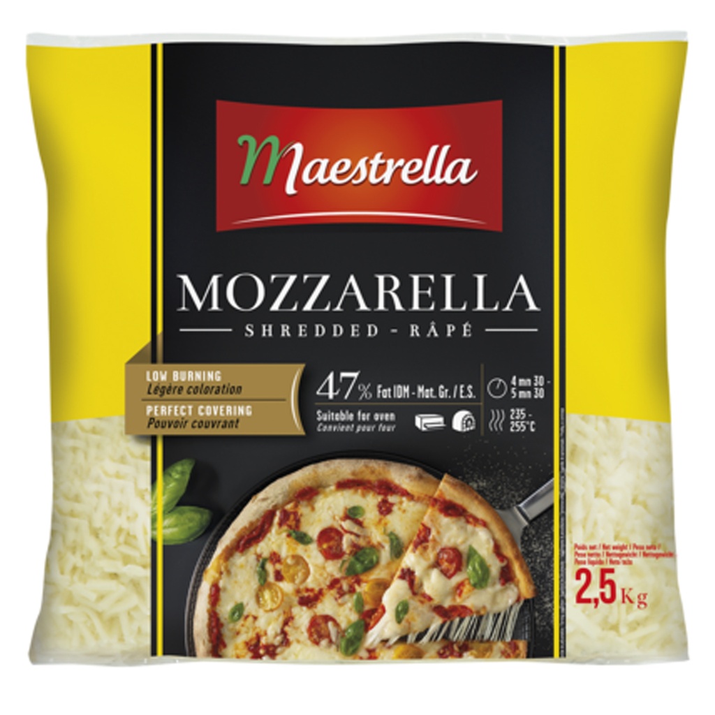Mozzarella 100% Maestrella Rood 2.5 kg