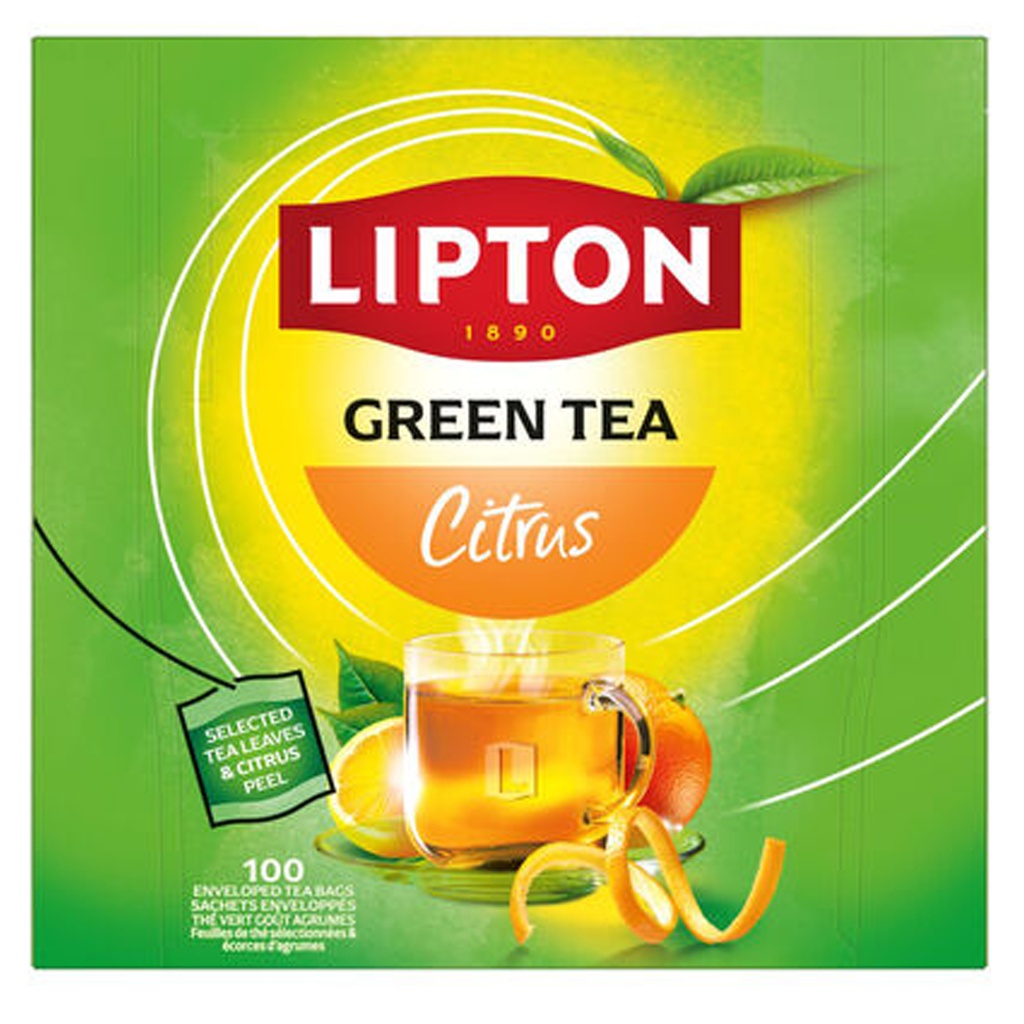THE VERT AGRUMES 100PCS LIPTON PROFESSIONAL 130GR