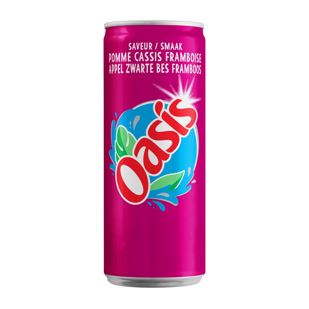Oasis Appel Cassis Framboos Blik 24 x 33 cl