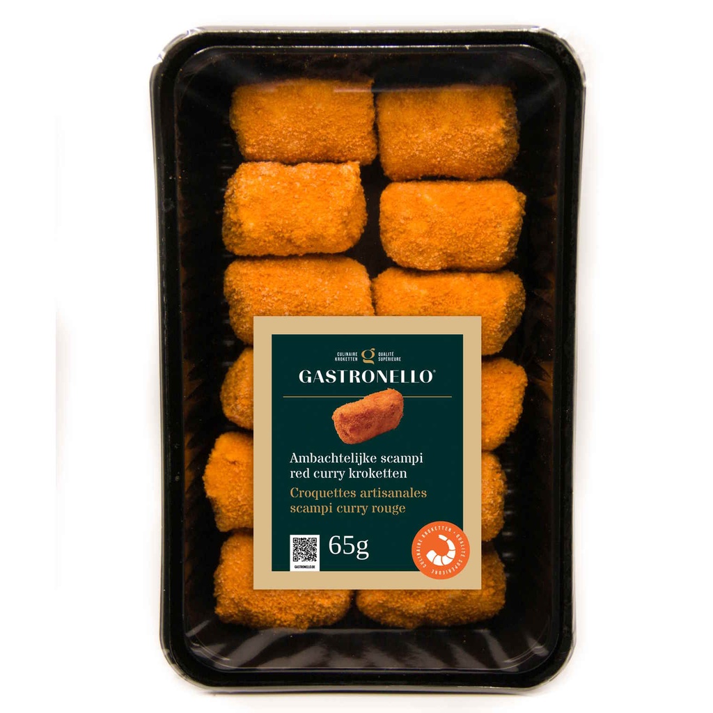 Ambachtelijke Scampi Red Curry Kroketten Gastronello 12 x 65 gr 