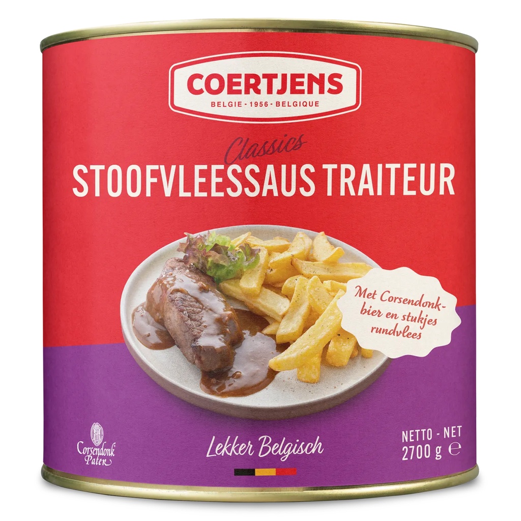 Sauce pour Carbonnades Traiteur Bière Bœuf Coertjens Boîte 2,7 kg