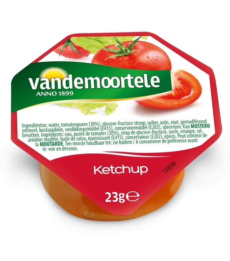 [1280] Tomaten Ketchup Porties Vandemoortele 120 x 20 ml