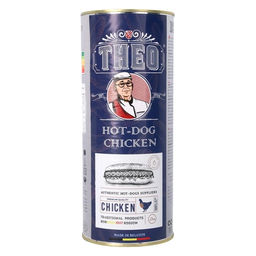 [11327] Theo Hotdog Beef Chicken Blik 15 st
