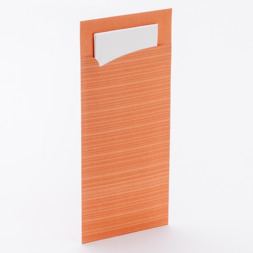 [13020] Bestekpochette Terracotta/ Wit (0192) 100 st.