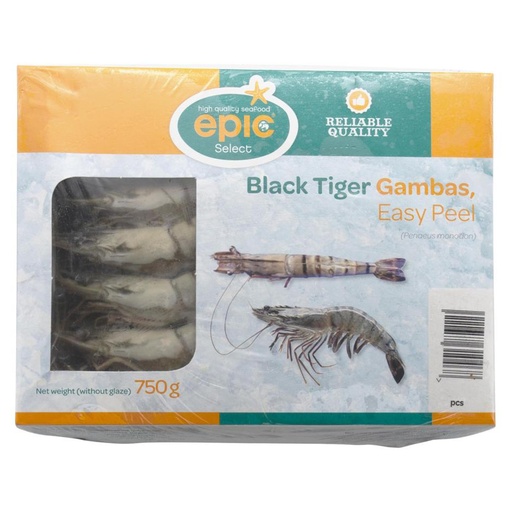 [898] BLACK TIGER GAMBAS AVEC TÊTE IQF 16/20 800GR M.F.
