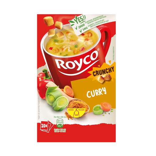 [5744] Royco Minute Soupe Curry Crunchy 20 pcs