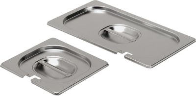 [9150] Gastronormdeksel 1/6 met lepeluitsparing rvs Kitchen Line 1st