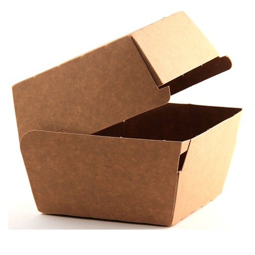 [8271] Hamburger Box Kraft Klein 91 x 91 x 76 mm - 100 st