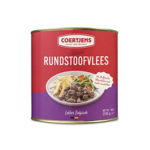 [01234] Stoofvlees Runds Coertjens Blik 2,7 kg