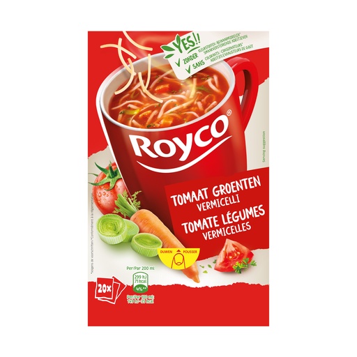 [5754] Royco Minute Soup C. Tom Groenten Vermicelli 20 st