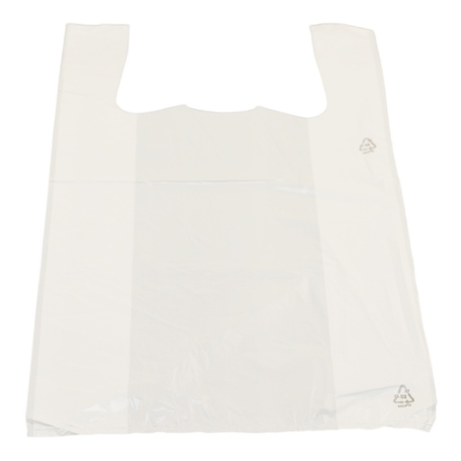 [13231] Plastiek Draagtas Klein (28x14x48cm) 14.8mu 1000 st