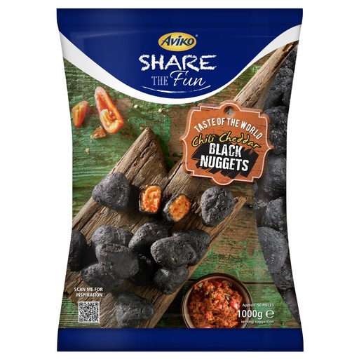 [11743] Nuggets Cheesy Black Aviko 1 kg
