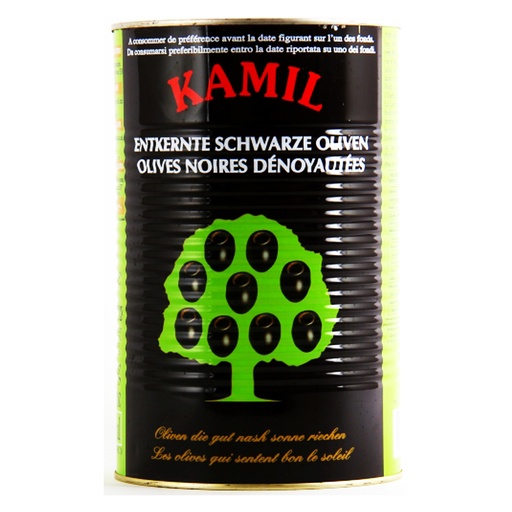 [4359] Olijven Ontpit Zwart Kamil Blik 5 L