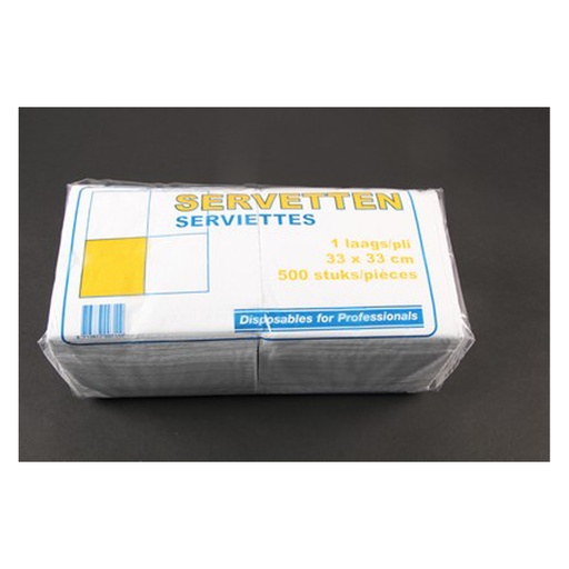 [0168] Servetten Wit - 1 LG 500 st