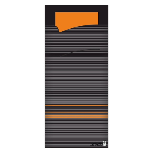 [9983] Bestekzakjes zwart/oranje 100 st