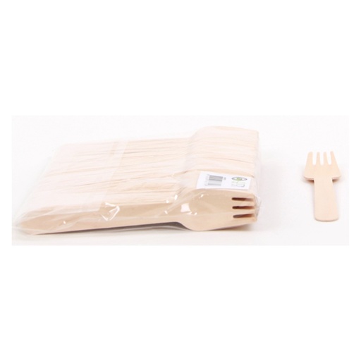 [0859] Houten Bestekvorken 16 cm 100 st