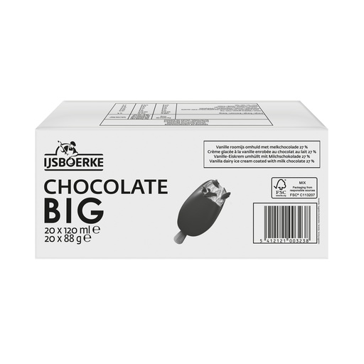 [9823] Big Chocolate Ijsboerke 20 x 120 ml