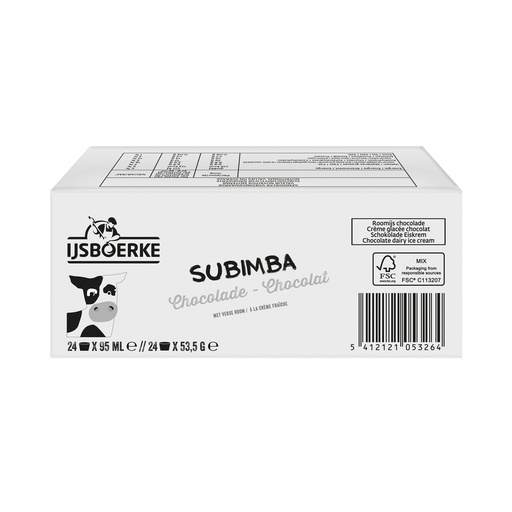 [12350] Subimba Chocolade Ijsboerke 24 x 95 ml