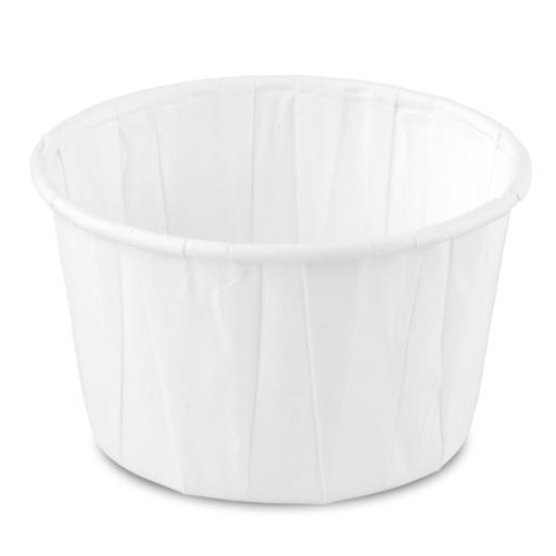 [14671] Bakje Papier Rond Wit 60 ml Sier 200 st 