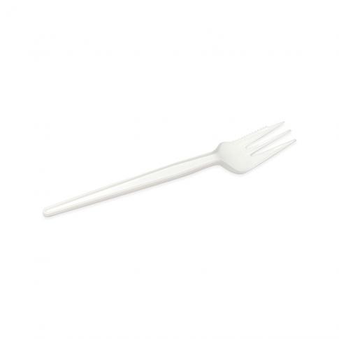 [12584] Plastiek Eetvorken (Snackvork) Met Snijrand 100 st