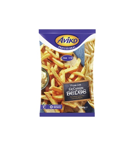 [5645] Frieten 12 mm Diepvries Cuisine Belge Aviko 5 x 2,5 kg