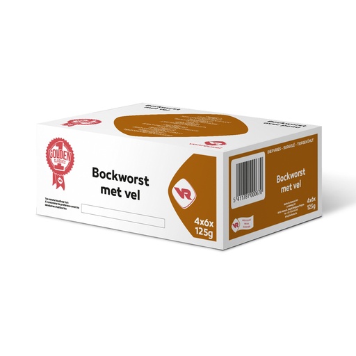 [15169] Bockworst met Vel Vanreusel 24 x 125 gr 