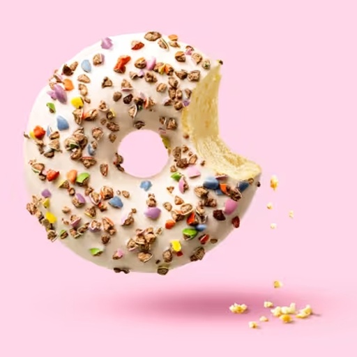 [9425] 0956 / 0839 Donut Crushed Candy White La Lorraine 48 x 56 gr