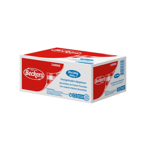 [137] Kipspiesen Voorgebraden Beckers 20 x 100 gr