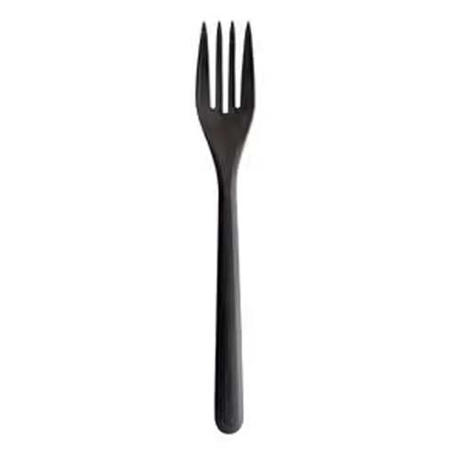 [PR/90042] Herbruikbare Plastic Vorken - Reflex Zwart - 50 st