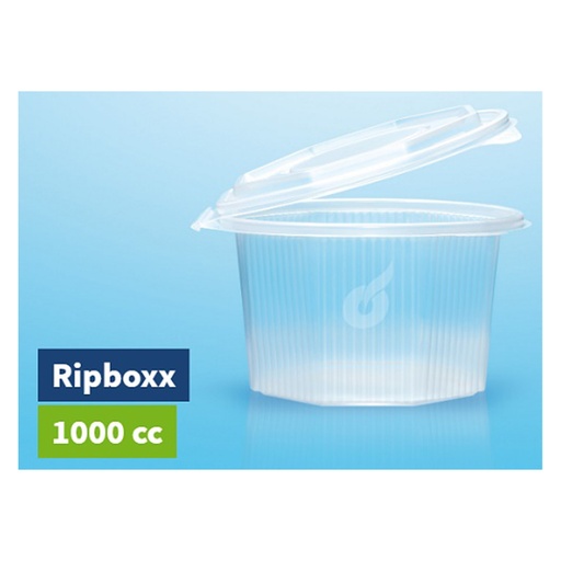 [7600] Plastiek box + scharnierdeksel 1000 cc PP Ripboxx (810) 50 st 