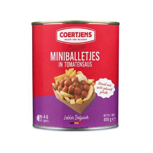 [14481] Mini Balletjes In Tomatensaus Coertjens Blik 850 gr 