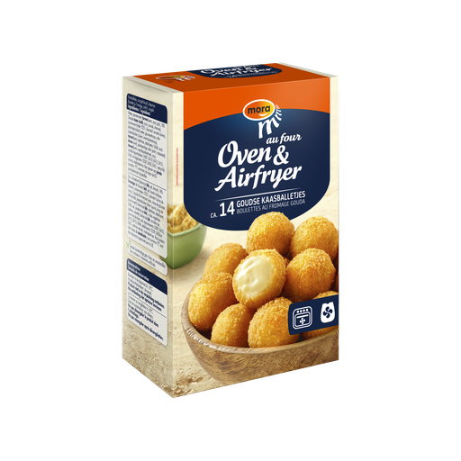 [10818] FOUR ET AIRFRYER BOULETTES AU FROMAGE GOUDA 14X20GR MORA