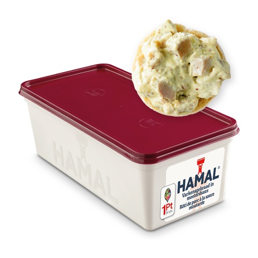 [4127] Varkensgebraad in Mosterdsaus Hamal 1 kg