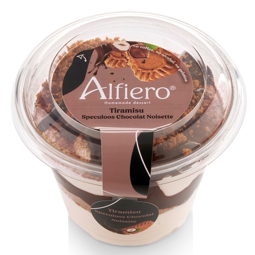 [14703] Tiramisu Speculoos & Chocolat Noisettes Alfiero 12 x 100 gr
