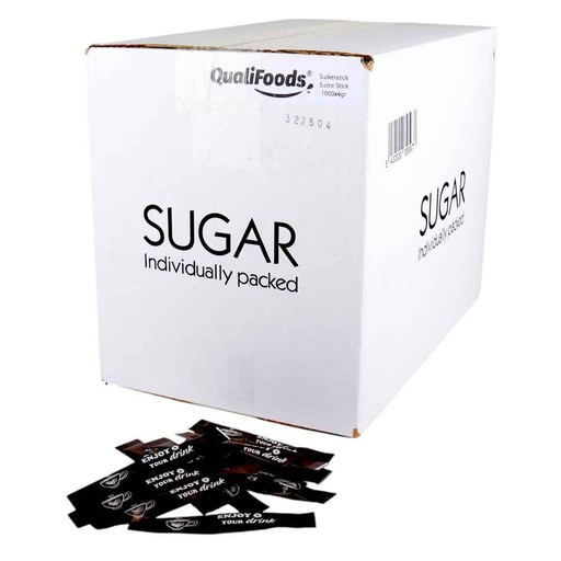 [15703] Suiker Sticks Qualifoods 1000 x 4 gr