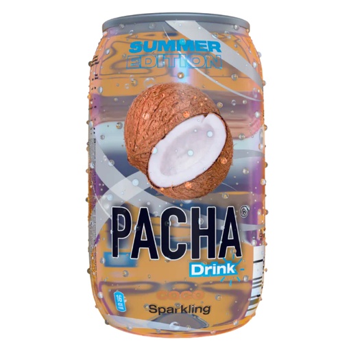 [15996] Pacha Drink Coco Sparkling Canette 24 x 33 cl