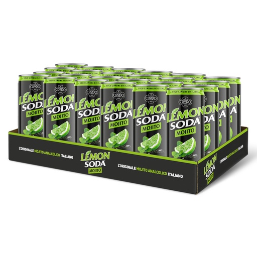 [16254] Lemon Mojito Soda Sleek Can 24 x 33 cl