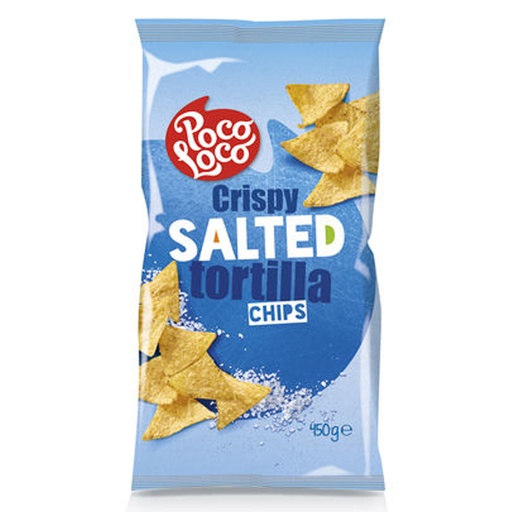 [16188] Crispy Salted Tortilla Chips Poco Loco 450 gr