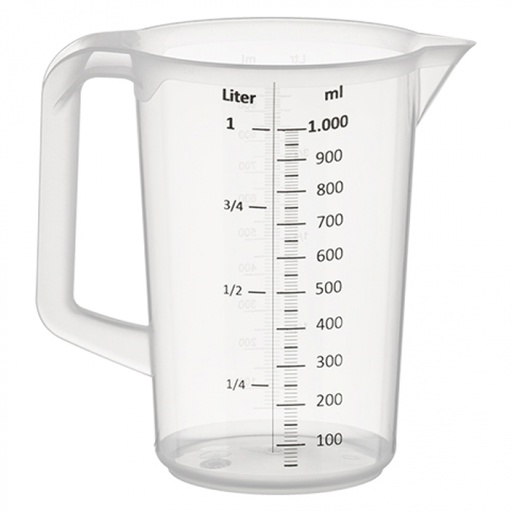 [9640] Maatbeker Kunststof 1 Liter Emga