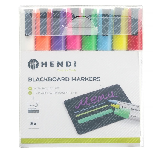 [9235] Krijtstift Hendi  8 Verschillende Kleuren 