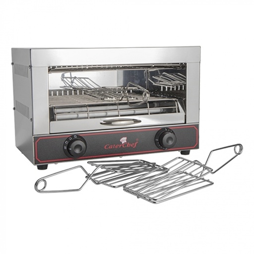 [7644] Tosti Apparaat Rvs 3 Klemmen 1700w 44x29x30cm Caterchef Emga