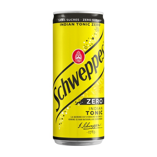 [1255] Schweppes Indian Tonic Zero 24 x 33 cl