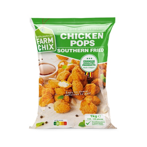 [13161] Chicken Popcorn Southern Fried Farm Chix 2 x 1 kg