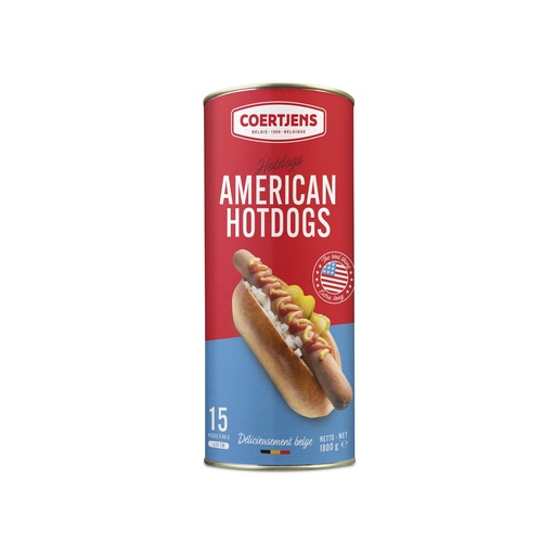 [1378] Hot Dog American Coertjens Blik 15 st
