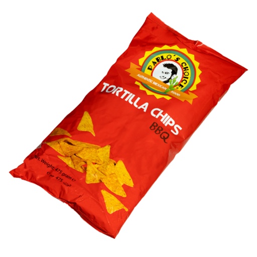 [16024] LA295.1 Nacho Tortilla Chips BBQ 475 gr Pablo's Choice