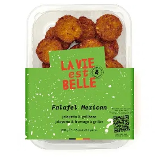 [9596] Broodjesburger Falafel Mexican La Vie Est Belle 20x110gr 
